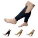 Shin 20-30 mmHg Compression Extra Wide Big Calf Leg Plus Size Sleeve (Black With Zipper 5X-Large) Black With Zipper 5X-Large