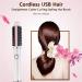 Portable USB Cordless Hair Straightener & Curling Comb - 2600mAh Battery Dual Voltage Travel-Friendly White - Buy Online on GoSupps.com
