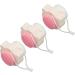 Facial Scrubber Facial Cleansing Brush Super Soft Fiber Bristles Silicone Double Sided for Pore Deep Cleaning Daily (White Handle with Pink Silicone) - Buy Online on GoSupps.com