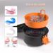 Argomax Braces Cleaning Box | Denture Container & Prosthesis Cleaning Case (Black + Orange) - Safe & Effective Dental Care - Buy Online on GoSupps.com