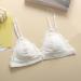 LoRier Women s Lace Bralette - Floral Adjustable Thin Strap V-Neck Wireless Triangle 75A White - International Shipping Available - Buy Online on GoSupps.com