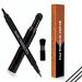 LINGJIONG Mens Beard Fountain Pen SweatProof WaterResistant Durable Natural DoubleSided Beard Pen Waterproof Durable Facial Hair Fountain Pen Provides a Natural Look Black