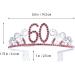 Frcolor 60th Birthday Tiara Crystal Rhinestone Women 60th Birthday Crown with Combs Silver Red - Buy Online on GoSupps.com