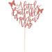 Arthsdite A Little Butterfly Is On Her Way Cake Topper - Pregnancy Announcement Gender Reveal Baby Shower Newborn Welcome Butterfly Themed Party Decorations - Rose Gold Glitter - Buy Online on GoSupps.com