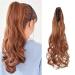 SEGO PONYTAIL Extension Pfervie Hair Part Hair Extension Braid With Butterfly Clamp Hair Piece Hair smooth heat-resistant like real hair Welled chestnea browse 45 cm 45 cm (Lot de 1) Hair part Feature-Casting Launa