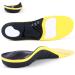 230Lbs+ Plantar Fasciitis Insoles Arch Support - Heavy Duty Support Pain Relief Orthotics - Gel Running Insoles Flat Feet Insert Boot Insole for Standing All Day (S)-Women's 7.5-9 /Men's 6-7 Black