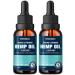 Hemp Oil (2-Pack) High Potency for Pain Sleep Anxiety Relief- Maximum Strength Natural Hemp Oil Drops and Organic Hemp Tincture Vegan Non-GMO