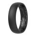 ThunderFit Women Silicone Wedding Bands, Breathable Leaf Cross Pattern Wedding Rings - 55mm Wide Black 4.5 - 5 (15.7mm)