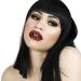 Morvally 14 Short Straight Black Wig with Bangs - Heat Resistant Cosplay Costume Hair - Buy Online on GoSupps.com