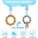 Aolso 4pcs Baby Pacifier Chain Set with Adapters - Grey/Blue | Silicone Dummy Clips Holder for Teething Toys - Buy Online on GoSupps.com