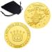 Catelves 2 pieces tooth fairy coins tooth fairy gifts girls tooth fairy gifts boys gold tooth fairy coin tooth fairy gifts for lost tooth children gifts souvenir a crowns coins