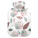 Heat bottle with cover 1 l of durable warm-up bag for hand feet shoulder and neck pain cramps heating skills and heat therapy patterns of watercolor colors owls colors and birds