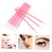 Mikinona 100pcs Eyelash Beauty Tools Makeup Brush Lip Balm Applicator Lip Smudge Brush Eyeshadow Applicator Lipstick Brush Concealer Blending Brush Cosmetic Pink Nylon Wool Applicator Brush