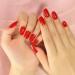 iMABC Medium Oval Glossy Blood Red Press on False Nails - Salon Quality Reusable Faux Ongles for Women & Girls - Buy Online on GoSupps.com