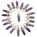 RVBLRDSE natural stone pendant 20pcs/lot Natural Stone Amethysts Hexagonal Pendants for Jewelry Making Pendant Pendant Opal stone