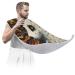White Fox Beard Bib Apron Beard Hair Catcher for Men Shaving Fathers Day Anniversary Christmas Gifts for Dad Husband Beard Bib with 2 Suction Cups