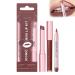 Generisch Set of 3 matte liquid lipsticks lip balm and lip pencil pink tinted moisturizing lip balm collagen lip gloss for dry lips waterproof (coffee)
