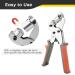 Acymner Handheld Hole Punch Pliers Grommet Tool Kit with 500PCS 3/8 Inch Silver Eyelets - Buy Online on GoSupps.com