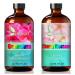Cherry Blossom Essential Oil 4 Fl Oz and Geranium Essential Oil 4 Fl Oz - Cherry Blossom & Geranium Oil for Diffuser Aromatherapy Home Fragrance Skin & Hair Care DIY Candle & Soap Making Yoga