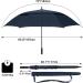 Prospo 72 Inch Windproof Golf Umbrella - Navy Blue XL | Automatic Open, Double Canopy, Vented & Waterproof Stick Umbrella for Men and Family - Buy Online on GoSupps.com