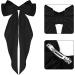 Sibba Satin Hair Barrettes Set - 4Pcs Big Bow Clips with Long Tail, 90's Vintage Hairpins for Women and Girls - Dress Up Accessories and Cute Gifts in Black, White, Pink, and Wine Red - Buy Online on GoSupps.com