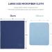 Reusable Microfiber Lens Cleaning Cloth Larger Size 8"x7" in Individual Vinyl Pouches Safe for All Glasses and Screens (Blue - 12 Pack) - Buy Online on GoSupps.com