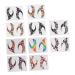 minkissy minkissy 10 Pairs Eye Liner Eyeshadow Stickers Festival Eye Decal Tattoo Paper Eye Contour Strip Women's Eye Stickers Children's Metal Glue Cartoon