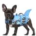 Cit toile life jacket dog sharks light and safe for water sports dog swimming vest with handle and reflective for small medium and large dogs blue camouflage s s blue camouflage blue