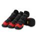 Dog shoes Paw protection 4 pieces of waterproof dog shoes with a non -slip sole and adjustable reflective Velcro fastener dog shoes for medium -sized dogs (red & black l) L red & black