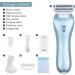 Women's Electric Shaver | Bikini Trimmer & Razor for Face, Legs, Underarms | Wet & Dry Rechargeable Lady Shaver - Blue/White - Buy Online on GoSupps.com
