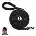Plutus Pet Long Rope Dog Lead With Comfortable Padded Handle Reflective Nylon Heavy Duty Rope Lead 4.5m 6m 9m Dog Training Lead for Small Medium Large Dogs (9m Black) 1.0cmX9m BLACK