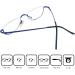 Shop Mini Half Round Metal Reading Glasses - 2.5 Diopters Stainless Steel Spring Hinge for Men & Women | International Shipping Available - Buy Online on GoSupps.com