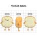Sliced Bread Plush Pillow - Soft Toast Bread Sofa Cushion Toy - 7In Happy Expression - Gift for Kids & Adults - Buy Online on GoSupps.com