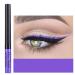 Coloured Eyeliner Matte Liquid Eyeliner Purple Eyeliner Long-Lasting Waterproof Liquid Eye Liner Highly-Pigmented Colourful Eyeliner for Eye Makeup Tools Black White Brown(Only Purple) Purple-05