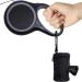 iGadgitz Home U7168 Fabric Dog Waste Bag Dispenser Dog Poo Bag Holder with Carabiner Clip - Black - Buy Online on GoSupps.com