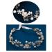 Elegant Flower Bridal Hair Band - Wedding Jewelry with Pearls & Rhinestones - Buy Online on GoSupps.com
