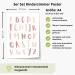 Meinbaby123 A4 Alphabet ABC Learning Posters - 3 Set for Kids' Room | Decorative Wall Art for Girls | Premium Rainbow & Number Posters in Pink - Buy Online on GoSupps.com