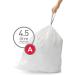 simplehuman Custom Fit Drawstring Trash Bags 90 ct - 4.5L/1.2 Gallon - White - Buy Online on GoSupps.com