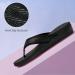 MEGNYA Women Orthopedic Sandals with Arch Support - Plantar Fasciitis Flip Flops for Flat Feet - Comfortable Cushioned Foam Slipper for Outdoor Beach - Size 8, Black - Buy Online on GoSupps.com