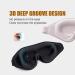 Hunrimu Soft Night Eye Mask for Sleeping - 3D Blockout Eye Cover - Adjustable Strap - Pink - Buy Online on GoSupps.com