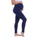 Amorbella Maternity Leggings Over Bump Cotton Soft Pants Yoga Pajama L Navy Blue