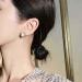 Vintage Gold Cat Eye Stone Circle Stud Earrings | Dainty Chalcedony Bridal Jewelry for Women & Teen Girls - Buy Online on GoSupps.com