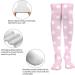 Aiyoolee Vintage Compression Thigh High Crew Socks - Pink & White Polka Dots for Girls | Comfortable & Athletic for Sports, Running, Party - Buy Online on GoSupps.com