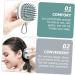 WOONEKY Silicone Shampoo Comb Set - 2 Pack Scalp Brushes for Effortless Hair Washing & Scalp Care - Buy Online on GoSupps.com
