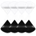 Auauy 8 PCs triangle makeup powder quaste face sponge powder puff washable reusable makeup sponge wet dry make -up tool for loose powder or foundation rouge (4 black + 4 white) 4 black + 4 white