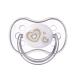 Baby Comfort Silicone Pacifier with Cherry Shaped Nipple 6-18 Months (White)