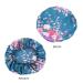 YeeMan 3PCS Flowers Satin Hair Bonnet Set for Curly Hair - Black, Peacock Blue, Fuchsia - Buy Online on GoSupps.com