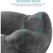 UROPHYLLA Inflatable Travel Pillow - Soft Velvet Neck Pillow for Airplane, Car & Office - Grey - Buy Online on GoSupps.com