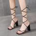 Buy XTZYGLFD Women s Spring Summer High Heel Chunky Sandals - Open Lace Breathable Sexy Style - Black Size 5 UK - Buy Online on GoSupps.com
