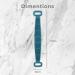 JJMAT Premium Long Back Silicone Exfoliating Scrubber for Men and Women - Durable, Resilient, Easy to Clean | Wet or Dry Brushing, Massage Side | Teal - Buy Online on GoSupps.com